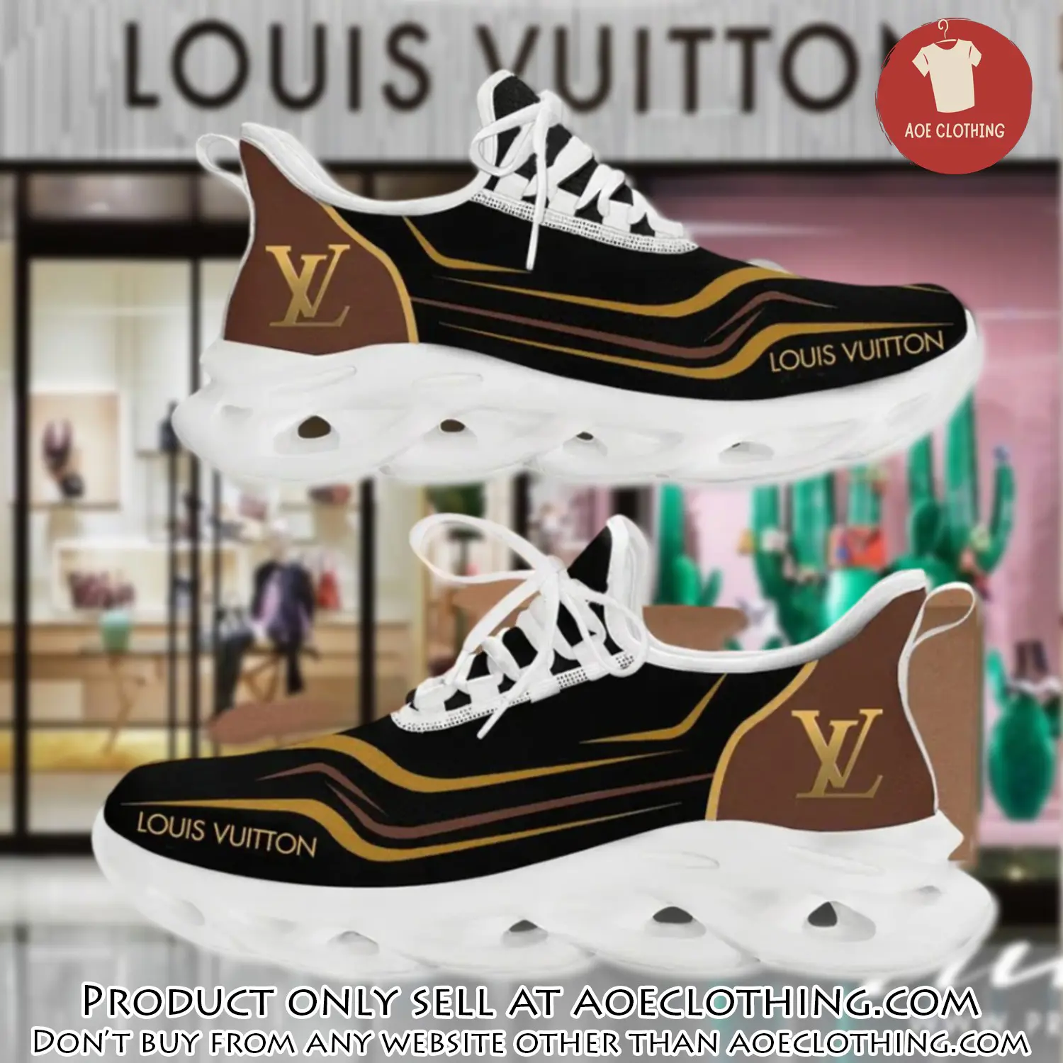 Louis vuitton yellow logo white premium max soul shoes luxury brand gifts for men women aoe1505761